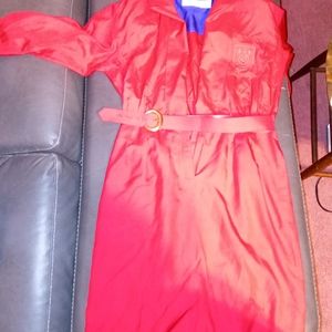 100%Silk Liz Claiborne Komodo style belted dress